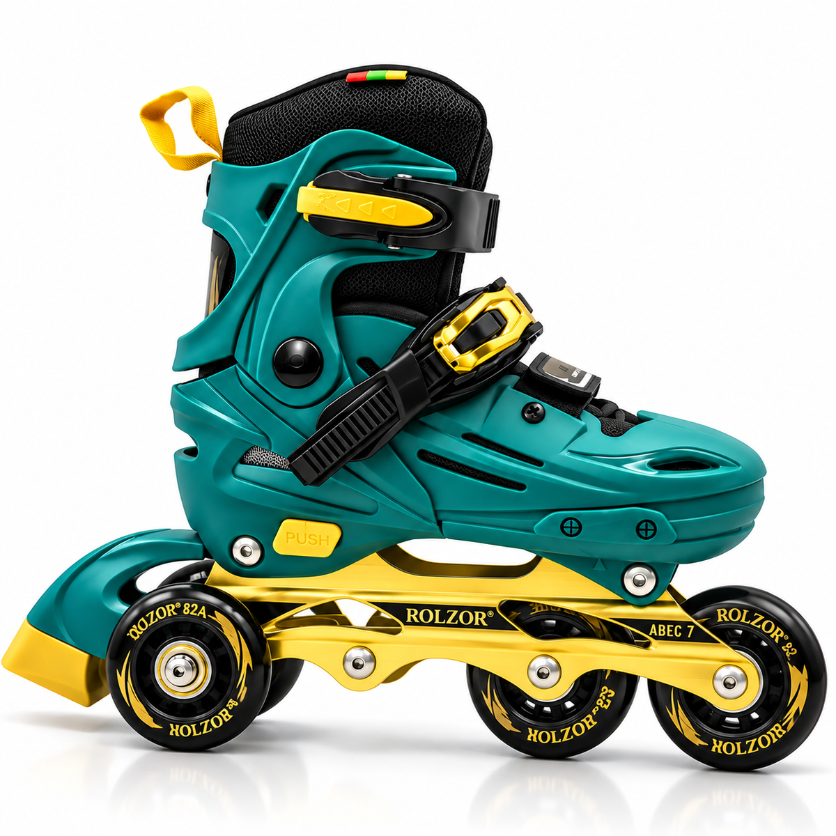 ROLZOR Adjustable Inline & Roller Skates Shoes Complete Set with Helmet and Protection for kids