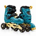 ROLZOR Adjustable Inline & Roller Skates Shoes Complete Set with Helmet and Protection for kids