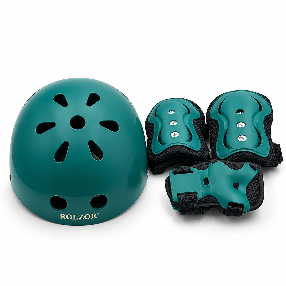 ROLZOR Adjustable Inline & Roller Skates Shoes Complete Set with Helmet and Protection for kids